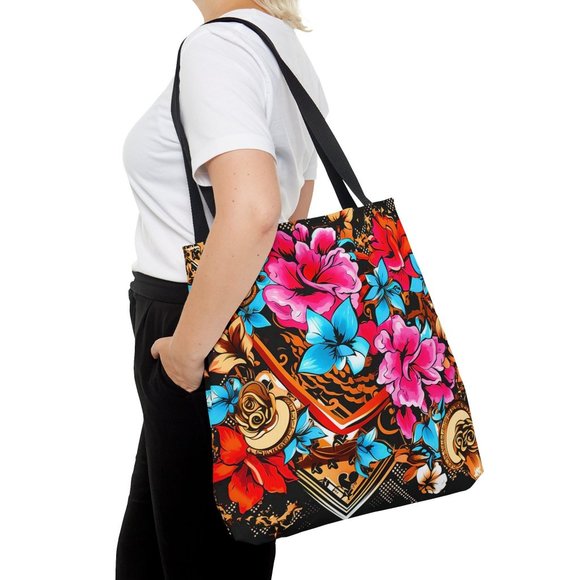 Floral Tote Bag | Aesthetic | Designer Fall Tote Bag, Women's Fall Tote bag - Picture 5 of 10